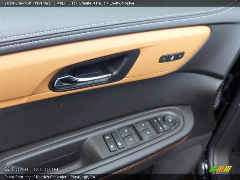 Black Granite Metallic / Ebony/Mojave 2014 Chevrolet Traverse LTZ AWD