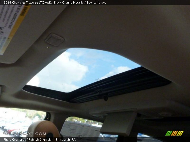 Black Granite Metallic / Ebony/Mojave 2014 Chevrolet Traverse LTZ AWD