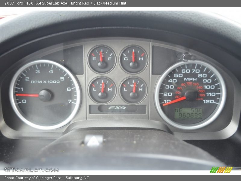 Bright Red / Black/Medium Flint 2007 Ford F150 FX4 SuperCab 4x4