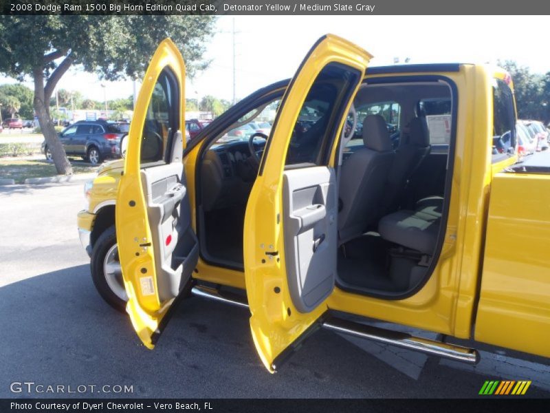 Detonator Yellow / Medium Slate Gray 2008 Dodge Ram 1500 Big Horn Edition Quad Cab
