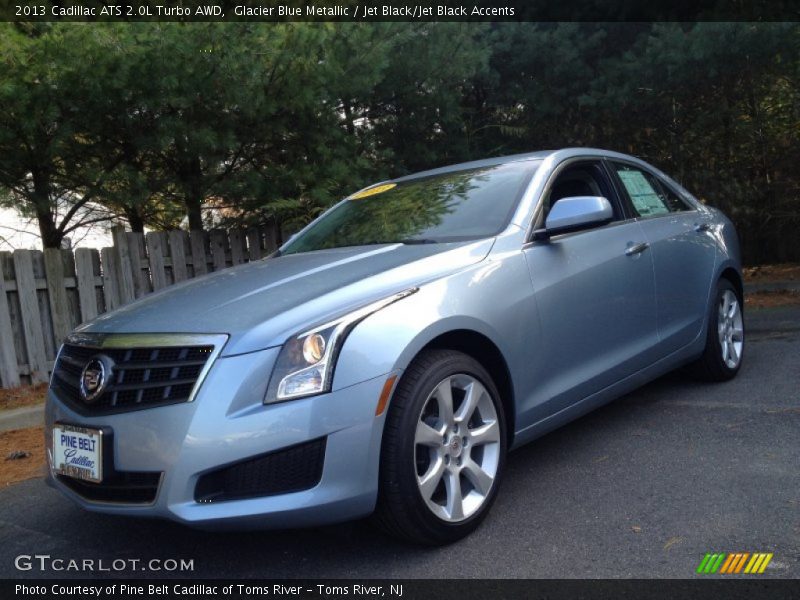 Glacier Blue Metallic / Jet Black/Jet Black Accents 2013 Cadillac ATS 2.0L Turbo AWD
