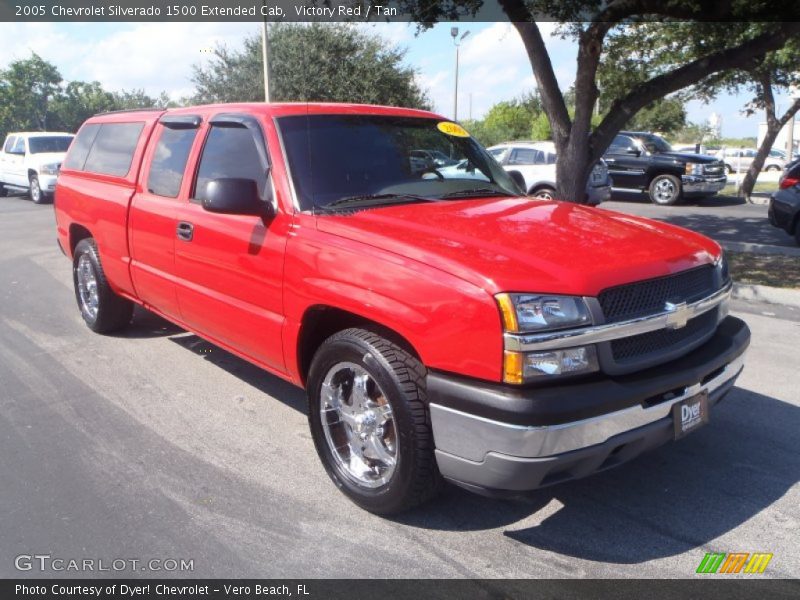 Victory Red / Tan 2005 Chevrolet Silverado 1500 Extended Cab