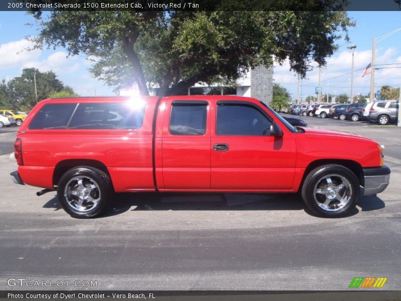 Victory Red / Tan 2005 Chevrolet Silverado 1500 Extended Cab