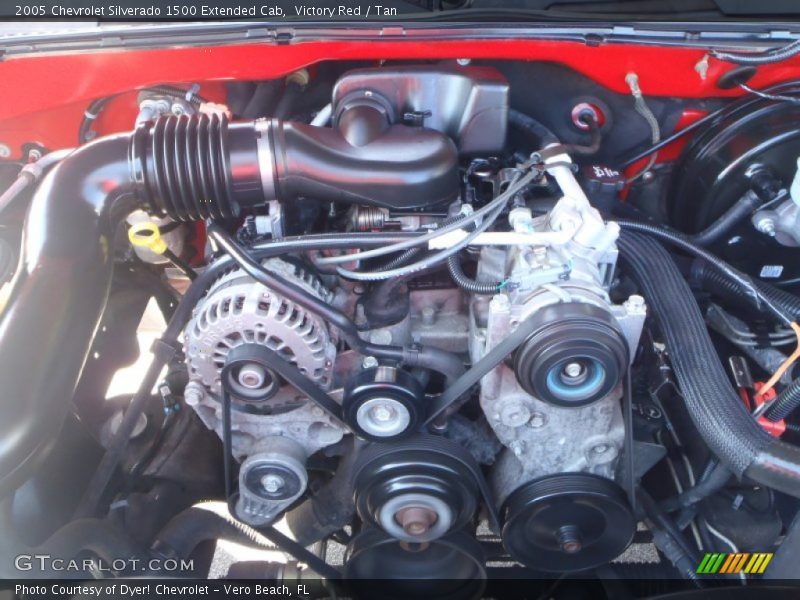 Victory Red / Tan 2005 Chevrolet Silverado 1500 Extended Cab