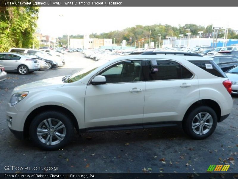 White Diamond Tricoat / Jet Black 2014 Chevrolet Equinox LT AWD