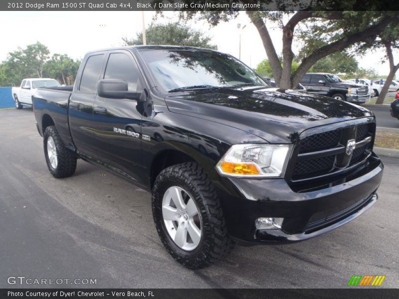 Black / Dark Slate Gray/Medium Graystone 2012 Dodge Ram 1500 ST Quad Cab 4x4