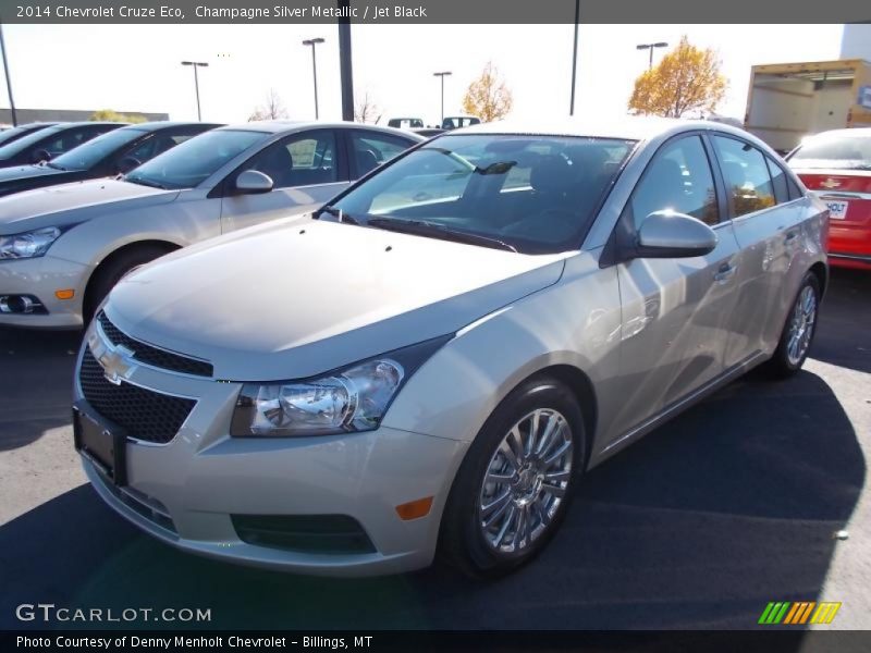 Champagne Silver Metallic / Jet Black 2014 Chevrolet Cruze Eco