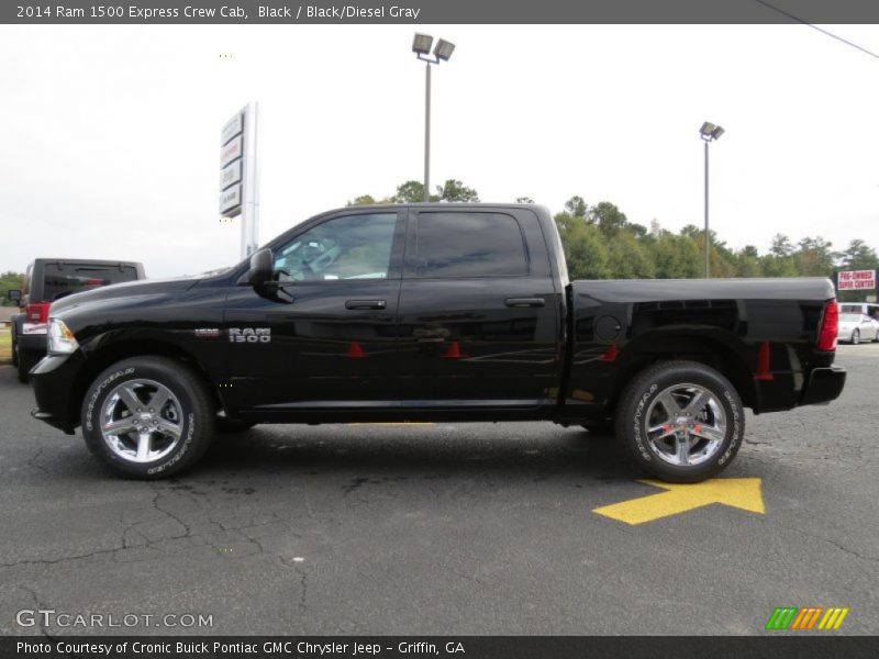 Black / Black/Diesel Gray 2014 Ram 1500 Express Crew Cab