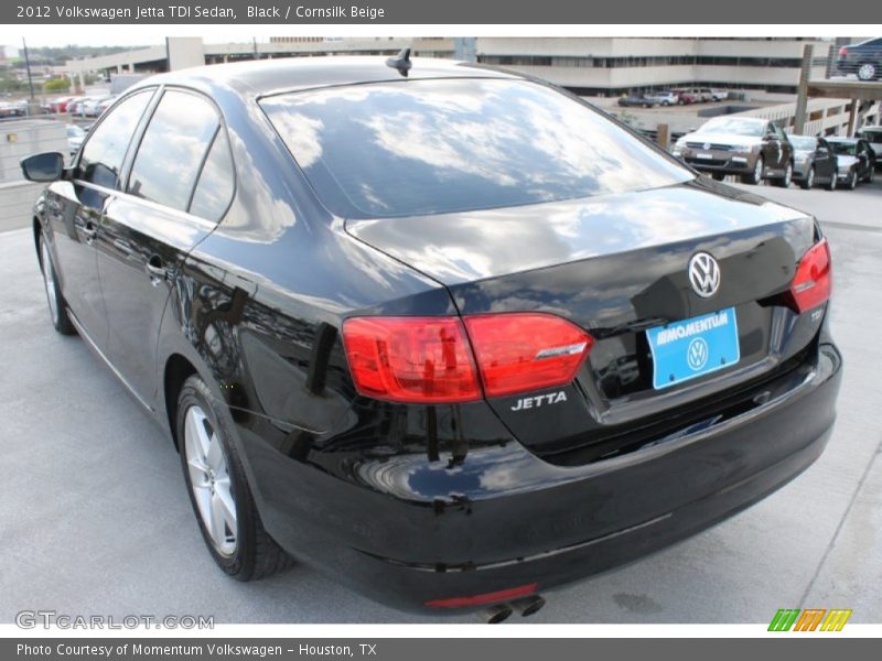Black / Cornsilk Beige 2012 Volkswagen Jetta TDI Sedan