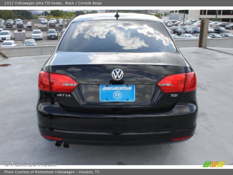 Black / Cornsilk Beige 2012 Volkswagen Jetta TDI Sedan