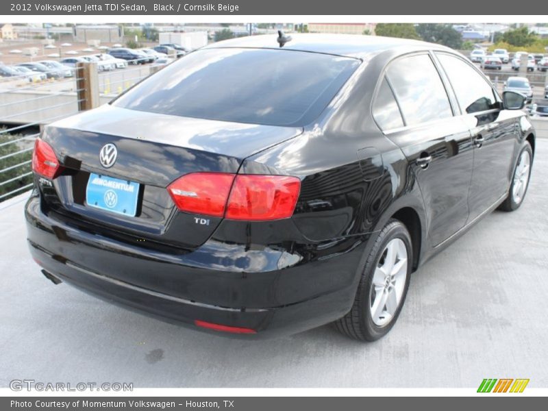 Black / Cornsilk Beige 2012 Volkswagen Jetta TDI Sedan