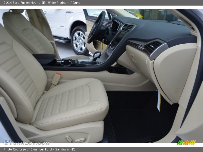 White Platinum / Dune 2014 Ford Fusion Hybrid SE