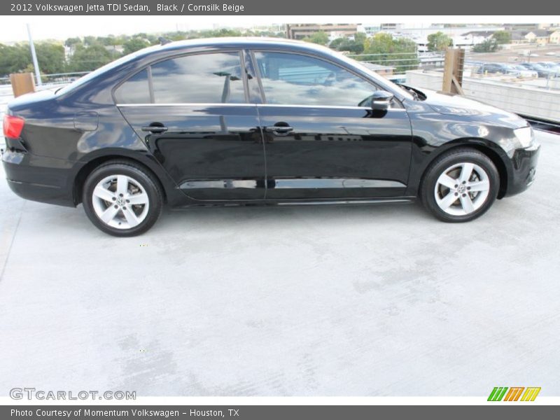 Black / Cornsilk Beige 2012 Volkswagen Jetta TDI Sedan
