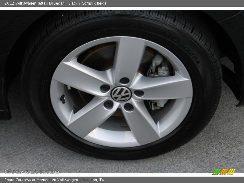 Black / Cornsilk Beige 2012 Volkswagen Jetta TDI Sedan