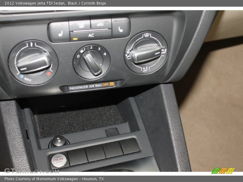 Black / Cornsilk Beige 2012 Volkswagen Jetta TDI Sedan