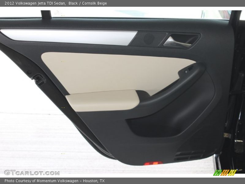 Black / Cornsilk Beige 2012 Volkswagen Jetta TDI Sedan