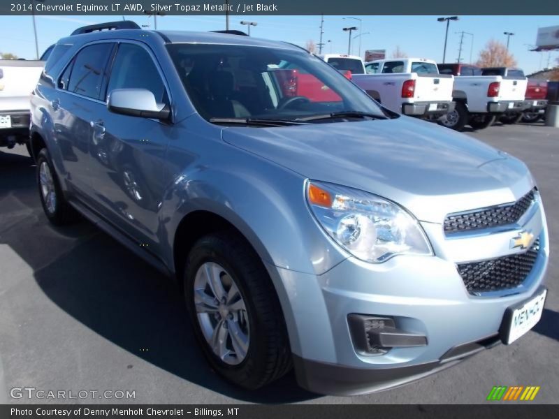 Silver Topaz Metallic / Jet Black 2014 Chevrolet Equinox LT AWD