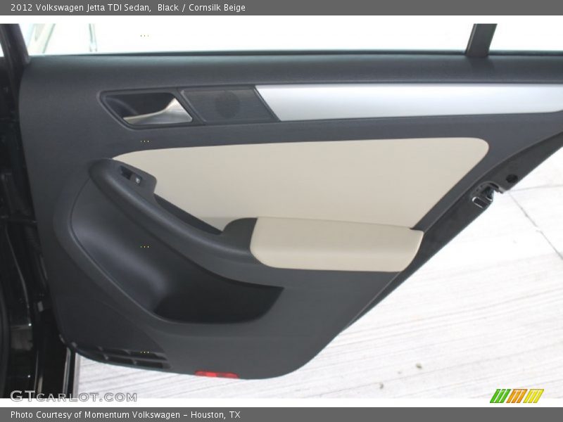 Black / Cornsilk Beige 2012 Volkswagen Jetta TDI Sedan