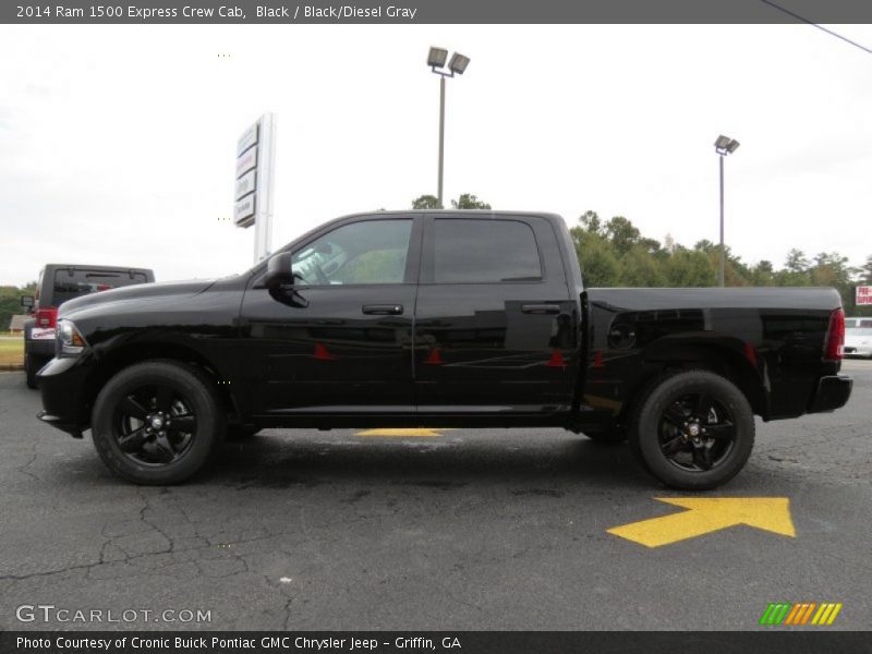 Black / Black/Diesel Gray 2014 Ram 1500 Express Crew Cab
