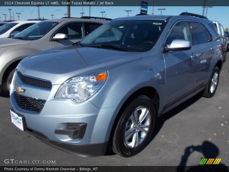 Silver Topaz Metallic / Jet Black 2014 Chevrolet Equinox LT AWD