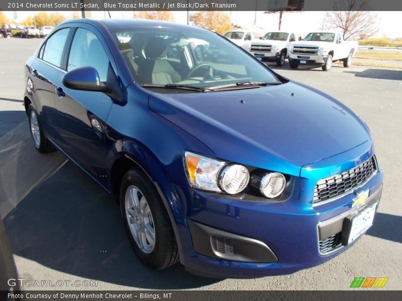 Blue Topaz Metallic / Jet Black/Dark Titanium 2014 Chevrolet Sonic LT Sedan