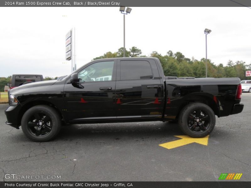 Black / Black/Diesel Gray 2014 Ram 1500 Express Crew Cab