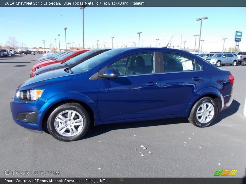 Blue Topaz Metallic / Jet Black/Dark Titanium 2014 Chevrolet Sonic LT Sedan