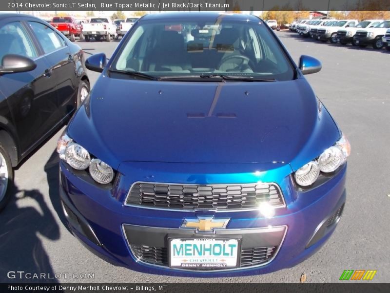 Blue Topaz Metallic / Jet Black/Dark Titanium 2014 Chevrolet Sonic LT Sedan