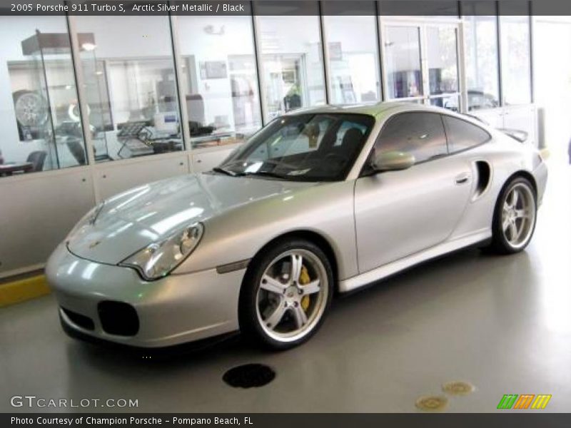 Arctic Silver Metallic / Black 2005 Porsche 911 Turbo S