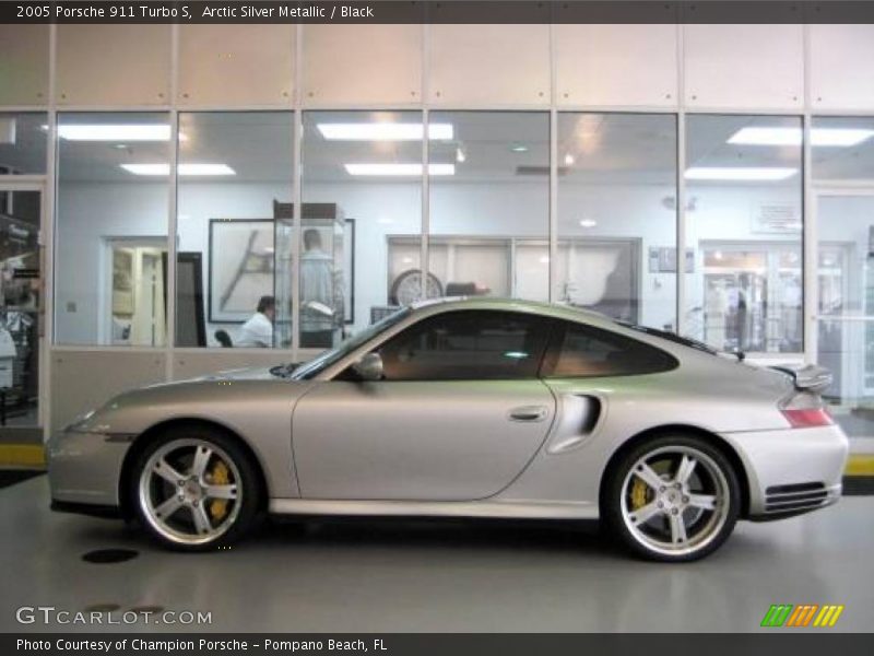 Arctic Silver Metallic / Black 2005 Porsche 911 Turbo S