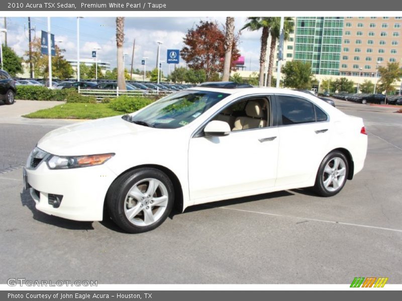Premium White Pearl / Taupe 2010 Acura TSX Sedan