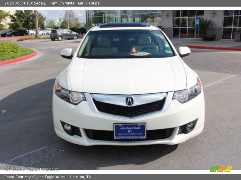 Premium White Pearl / Taupe 2010 Acura TSX Sedan