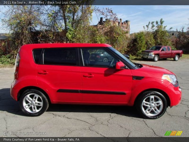 Molten Red / Black Soul Logo Cloth 2011 Kia Soul +