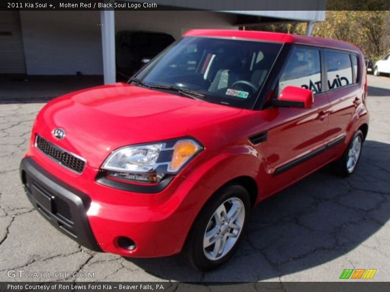 Molten Red / Black Soul Logo Cloth 2011 Kia Soul +