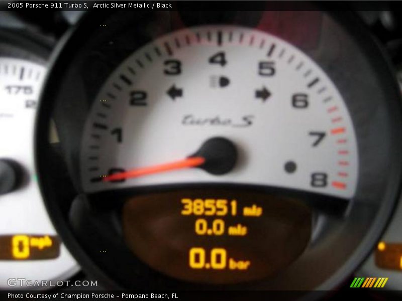 Arctic Silver Metallic / Black 2005 Porsche 911 Turbo S