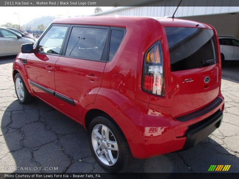 Molten Red / Black Soul Logo Cloth 2011 Kia Soul +