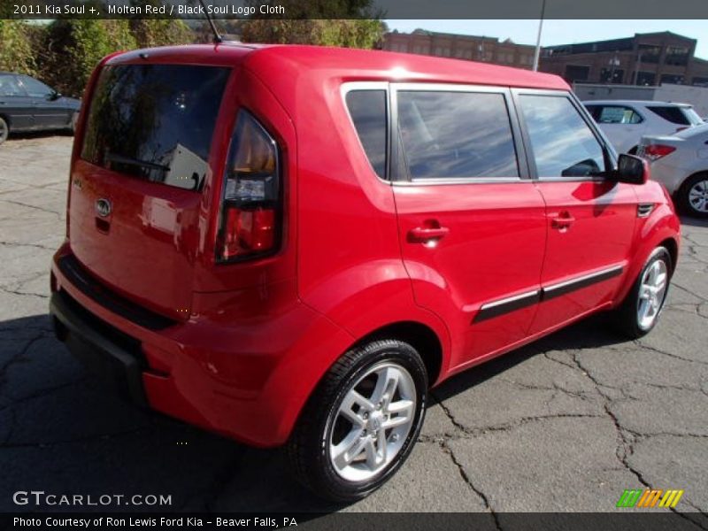 Molten Red / Black Soul Logo Cloth 2011 Kia Soul +