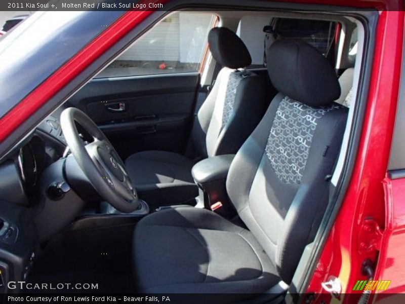 Molten Red / Black Soul Logo Cloth 2011 Kia Soul +