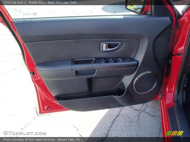 Molten Red / Black Soul Logo Cloth 2011 Kia Soul +