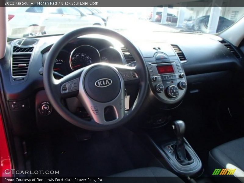 Molten Red / Black Soul Logo Cloth 2011 Kia Soul +