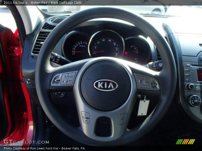 Molten Red / Black Soul Logo Cloth 2011 Kia Soul +