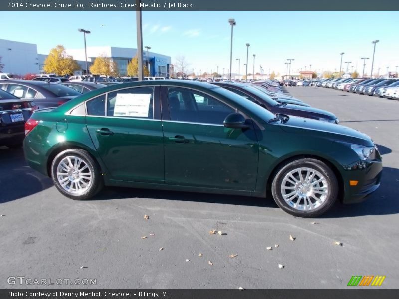 Rainforest Green Metallic / Jet Black 2014 Chevrolet Cruze Eco