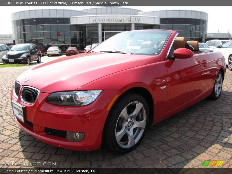 Crimson Red / Saddle Brown/Black 2008 BMW 3 Series 328i Convertible