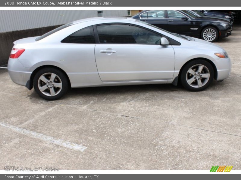 Alabaster Silver Metallic / Black 2008 Honda Civic EX Coupe