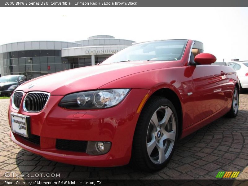 Crimson Red / Saddle Brown/Black 2008 BMW 3 Series 328i Convertible