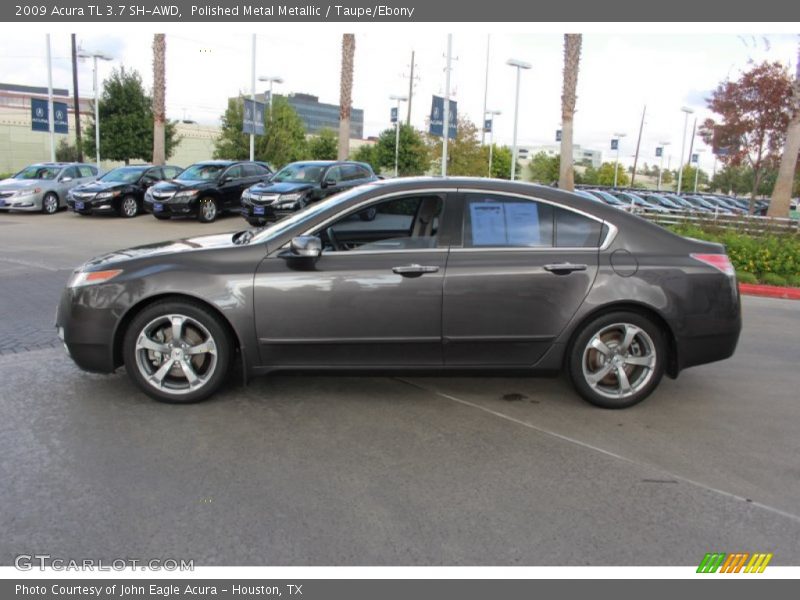 Polished Metal Metallic / Taupe/Ebony 2009 Acura TL 3.7 SH-AWD