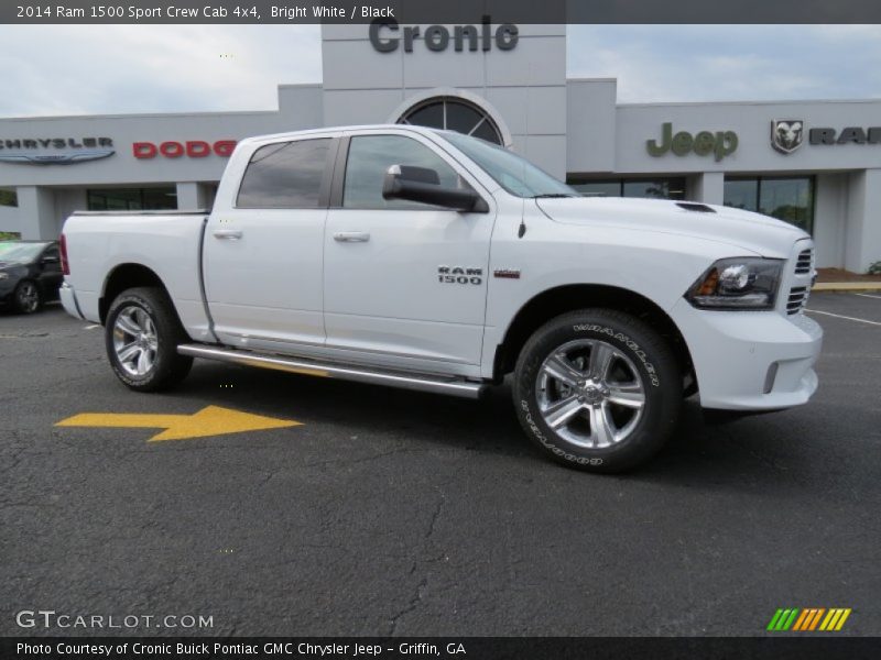 Bright White / Black 2014 Ram 1500 Sport Crew Cab 4x4