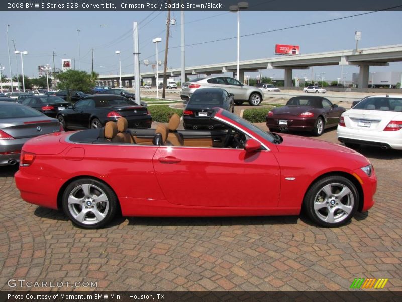 Crimson Red / Saddle Brown/Black 2008 BMW 3 Series 328i Convertible