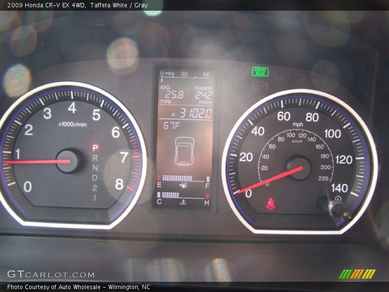 Taffeta White / Gray 2009 Honda CR-V EX 4WD