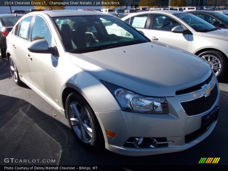Champagne Silver Metallic / Jet Black/Brick 2014 Chevrolet Cruze LT